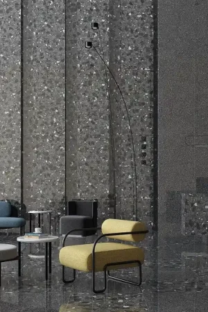 carrelage imitation terrazzo 80x80 cm ROMA NEGRO Pas Cher